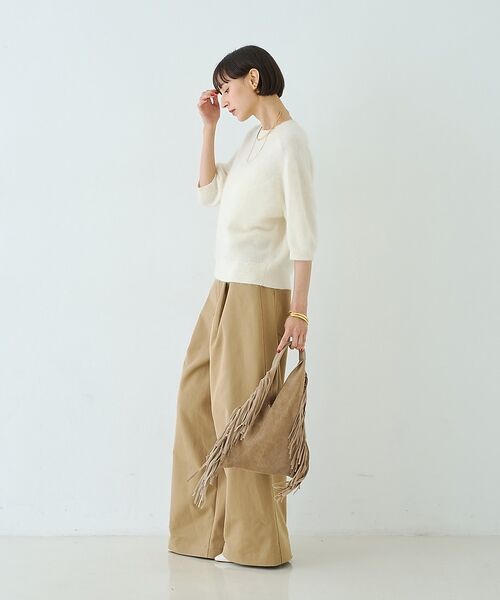 Rouge vif la cle / ルージュ・ヴィフ ラクレ ニット・セーター | カシミヤ混ウール半袖ニット【予約】 | 詳細8