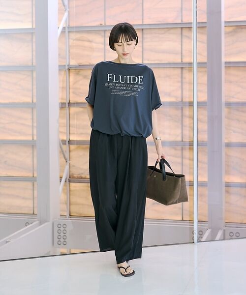 Rouge vif la cle / ルージュ・ヴィフ ラクレ パンツ | 【セットアップ対応】フィブリルイージーパンツ/ウエストゴム【予約】 | 詳細25