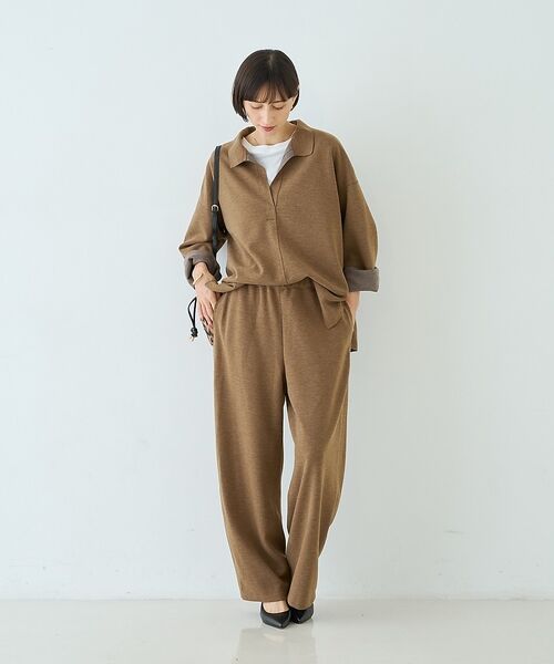 Rouge vif la cle / ルージュ・ヴィフ ラクレ パンツ | 【セットアップ対応】メランジダンボールコクーンパンツ / ウエストゴム / ポケ | 詳細6