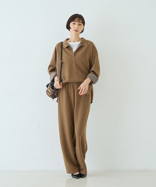 Rouge vif la cle / ルージュ・ヴィフ ラクレ パンツ | 【セットアップ対応】メランジダンボールコクーンパンツ / ウエストゴム / ポケ | 詳細7