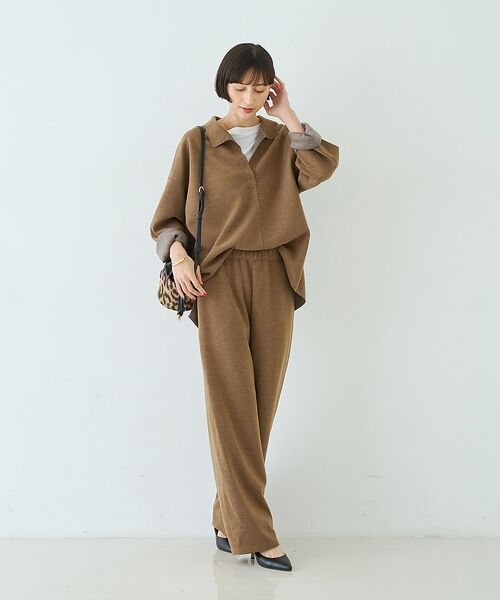 Rouge vif la cle / ルージュ・ヴィフ ラクレ パンツ | 【セットアップ対応】メランジダンボールコクーンパンツ / ウエストゴム / ポケ | 詳細8
