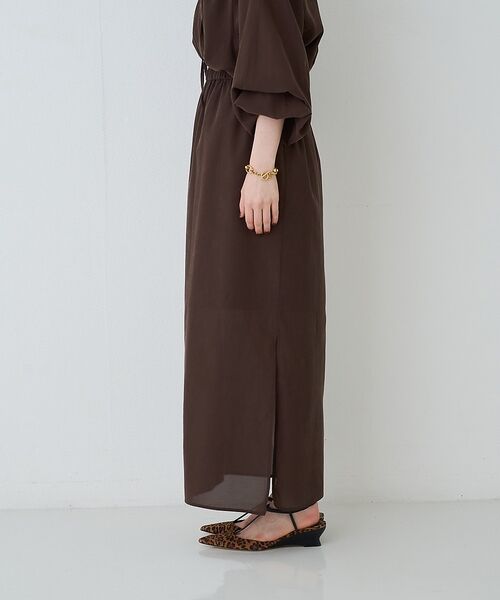 Rouge vif la cle / ルージュ・ヴィフ ラクレ ロング・マキシ丈スカート | 【セットアップ対応】フィブリルイージーサイドスリットスカート/ウエストゴム | 詳細28