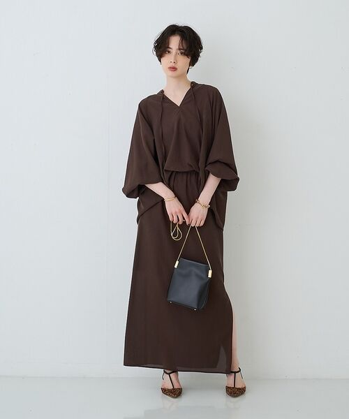 Rouge vif la cle / ルージュ・ヴィフ ラクレ ロング・マキシ丈スカート | 【セットアップ対応】フィブリルイージーサイドスリットスカート/ウエストゴム【予約 | 詳細8