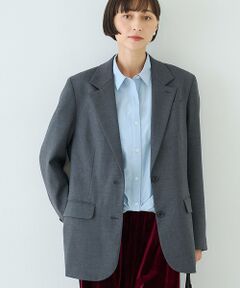 Rouge vif la cle / ルージュ・ヴィフ ラクレ テーラードジャケット | ウール混ストレッチツイルシングルテーラージャケット【予約】