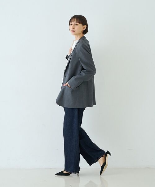 Rouge vif la cle / ルージュ・ヴィフ ラクレ テーラードジャケット | ウール混ストレッチツイルシングルテーラージャケット【予約】 | 詳細16