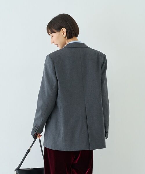 Rouge vif la cle / ルージュ・ヴィフ ラクレ テーラードジャケット | ウール混ストレッチツイルシングルテーラージャケット【予約】 | 詳細6