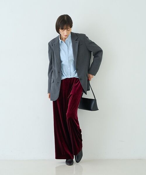 Rouge vif la cle / ルージュ・ヴィフ ラクレ テーラードジャケット | ウール混ストレッチツイルシングルテーラージャケット【予約】 | 詳細7