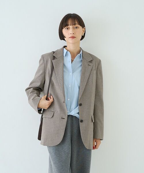 Rouge vif la cle / ルージュ・ヴィフ ラクレ テーラードジャケット | ウール混ストレッチツイルシングルテーラージャケット【予約】 | 詳細20