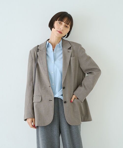 Rouge vif la cle / ルージュ・ヴィフ ラクレ テーラードジャケット | ウール混ストレッチツイルシングルテーラージャケット【予約】 | 詳細21