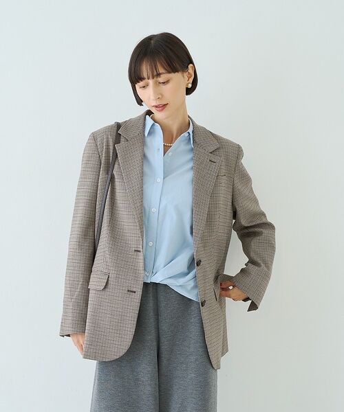 Rouge vif la cle / ルージュ・ヴィフ ラクレ テーラードジャケット | ウール混ストレッチツイルシングルテーラージャケット【予約】 | 詳細22