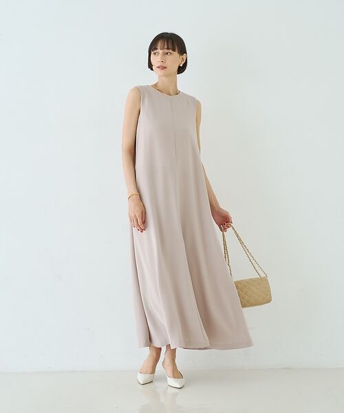 Rouge vif la cle / ルージュ・ヴィフ ラクレ ワンピース | 【夏のオケージョンに / セットアップ対応】ダブルサテン後ろタイ2WAYワンピー | 詳細3