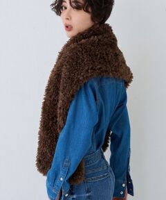 Rouge vif la cle / ルージュ・ヴィフ ラクレ マフラー・ショール・スヌード・ストール | 【HELEN MOORE/ヘレンムーア】バックル付きファースカーフ/ストール/マ