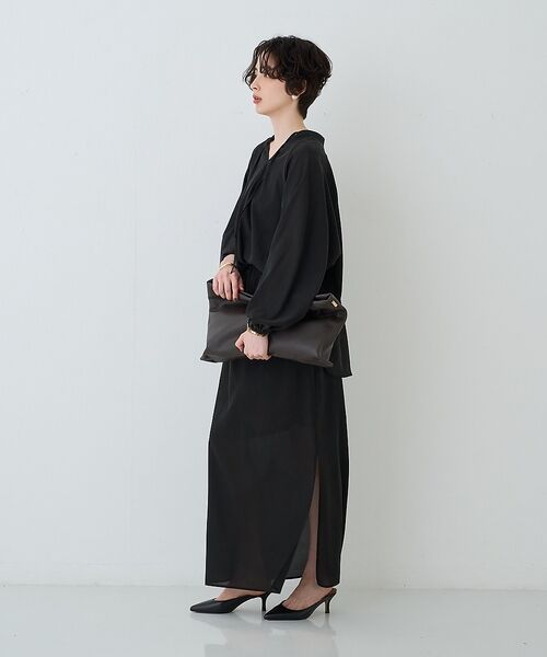 Rouge vif la cle / ルージュ・ヴィフ ラクレ ショルダーバッグ | 【PUNTI. / プンティ】3WAYレザークラッチバッグ/ショルダー付き/GR | 詳細13