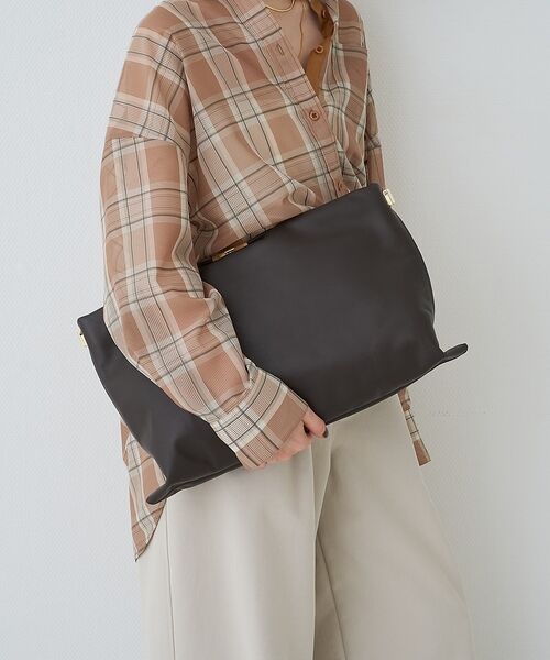 Rouge vif la cle / ルージュ・ヴィフ ラクレ ショルダーバッグ | 【PUNTI. / プンティ】3WAYレザークラッチバッグ/ショルダー付き/GR | 詳細3