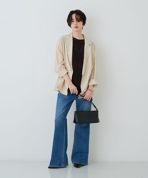 Rouge vif la cle / ルージュ・ヴィフ ラクレ Tシャツ | シアーベロアノースリーブヘムレースカットソー【予約】 | 詳細13