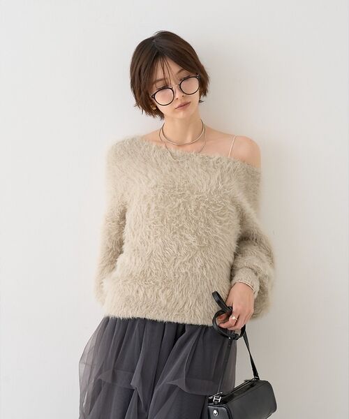 Rouge vif la cle / ルージュ・ヴィフ ラクレ ニット・セーター | 【人気追加2026AW】3wayルーズラメニット/オフショルダー/ワンショルダー | 詳細24