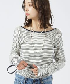 Rouge vif la cle / ルージュ・ヴィフ ラクレ Tシャツ | 【Robert P. Miller】パネルリブ バックオープンロンT / 背あき