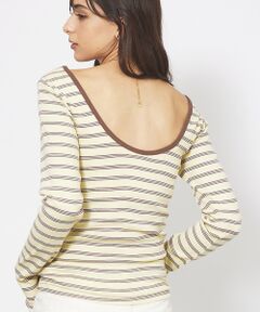 Rouge vif la cle / ルージュ・ヴィフ ラクレ Tシャツ | 【Robert P. Miller】パネルリブ バックオープンロンT / 背あき