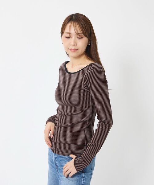 Rouge vif la cle / ルージュ・ヴィフ ラクレ Tシャツ | 【Robert P. Miller】パネルリブ バックオープンロンT / 背あき | 詳細9