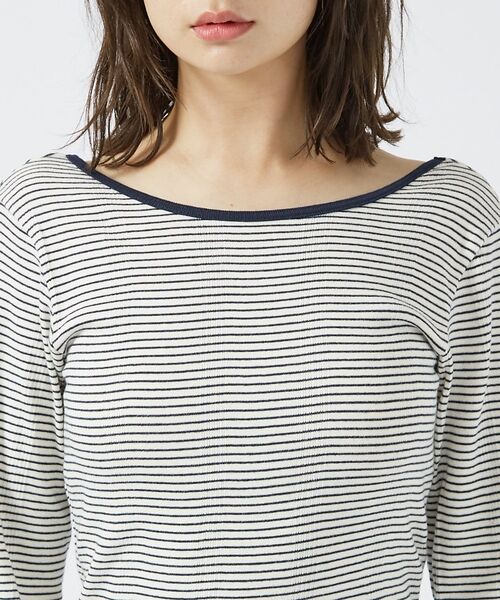 Rouge vif la cle / ルージュ・ヴィフ ラクレ Tシャツ | 【Robert P. Miller】パネルリブ バックオープンロンT / 背あき | 詳細12