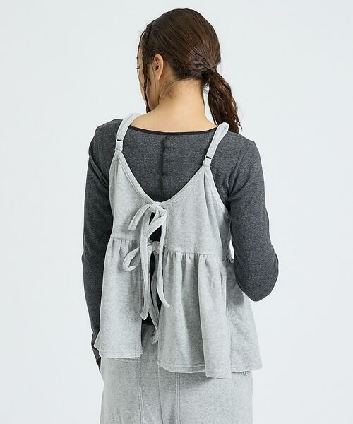 Rouge vif la cle / ルージュ・ヴィフ ラクレ キャミソール・チューブトップ | 【DISCUS/ディスカス】ベロア2WAYキャミソールビスチェ/ベロア/リボン【 | 詳細11