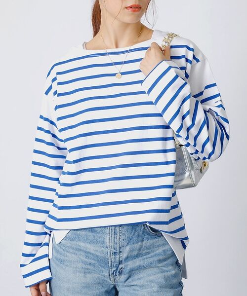 Rouge vif la cle / ルージュ・ヴィフ ラクレ Tシャツ | 【MONT KEMMEL/モン ケメル】バスクシャツ / ボーダーロングスリーブ（ブルー）