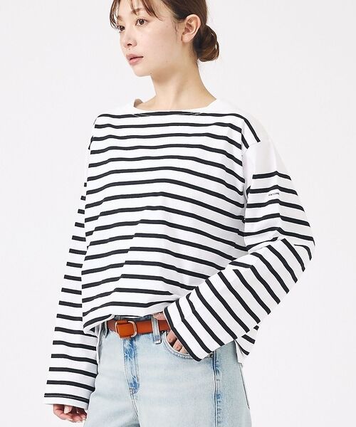 Rouge vif la cle / ルージュ・ヴィフ ラクレ Tシャツ | 【MONT KEMMEL/モン ケメル】バスクシャツ / ボーダーロングスリーブ（ホワイト）