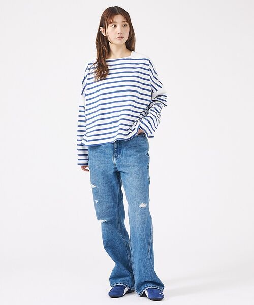 Rouge vif la cle / ルージュ・ヴィフ ラクレ Tシャツ | 【MONT KEMMEL/モン ケメル】ワイドバスクシャツ / ボーダーロングス | 詳細2