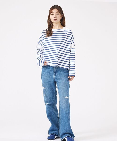 Rouge vif la cle / ルージュ・ヴィフ ラクレ Tシャツ | 【MONT KEMMEL/モン ケメル】ワイドバスクシャツ / ボーダーロングス | 詳細3