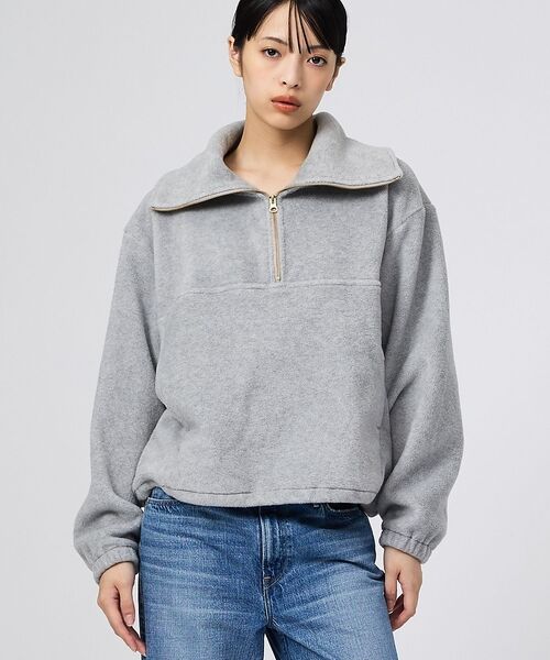 Rouge vif la cle / ルージュ・ヴィフ ラクレ スウェット | 【MICA&DEAL/マイカアンドディール】フリース ジップ プルオーバー/長袖（グレー）