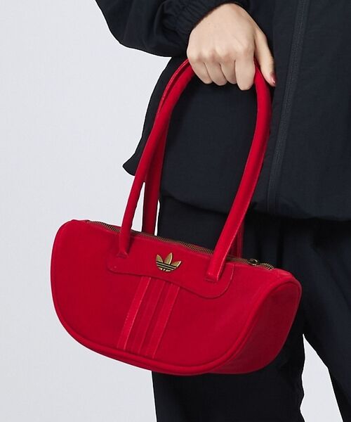 Rouge vif la cle / ルージュ・ヴィフ ラクレ トートバッグ | 【adidas/アディダス】ボウリング バッグ スエード/BOWLING BAG（レッド）