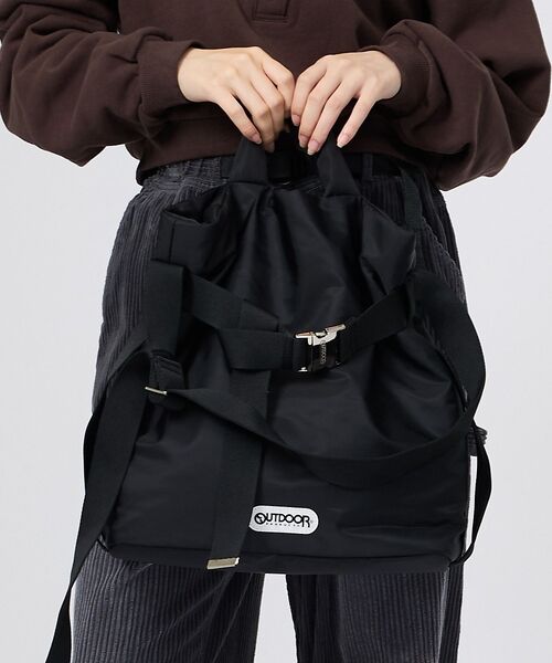 Rouge vif la cle / ルージュ・ヴィフ ラクレ ショルダーバッグ | 【OUTDOOR PRODUCTS / アウトドアプロダクツ】2WAY巾着ベルト（ブラック）