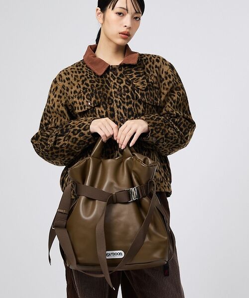 Rouge vif la cle / ルージュ・ヴィフ ラクレ ショルダーバッグ | 【OUTDOOR PRODUCTS / アウトドアプロダクツ】2WAY巾着ベルト（カーキ）