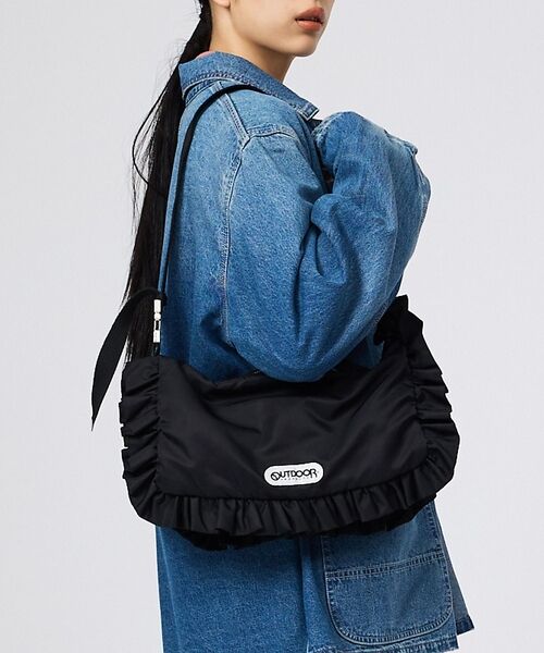 Rouge vif la cle / ルージュ・ヴィフ ラクレ ショルダーバッグ | 【OUTDOOR PRODUCTS / アウトドアプロダクツ】ナイロンフリルショ（ブラック）