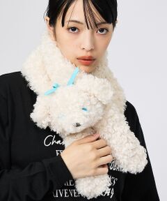 Rouge vif la cle / ルージュ・ヴィフ ラクレ マフラー・ショール・スヌード・ストール | 【Casselini/キャセリーニ】ドッグモチーフマフラー/犬/ドッグ/マフラー