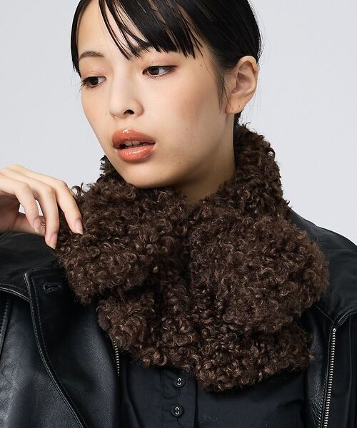 Rouge vif la cle / ルージュ・ヴィフ ラクレ マフラー・ショール・スヌード・ストール | 【Casselini/キャセリーニ】ミニリボンティペット/マフラー/リボン【予約（ダークブラウン）