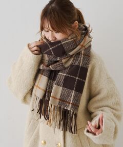 Rouge vif la cle / ルージュ・ヴィフ ラクレ マフラー・ショール・スヌード・ストール | 【一部店舗限定】ループヤーンチェックストール/マフラー