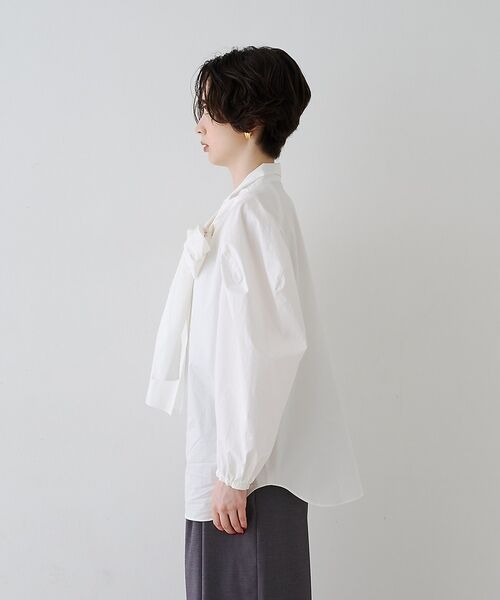 Rouge vif la cle / ルージュ・ヴィフ ラクレ シャツ・ブラウス | ボウタイリボンブラウス/ボリュームスリーブ/ストライプ【予約】 | 詳細21