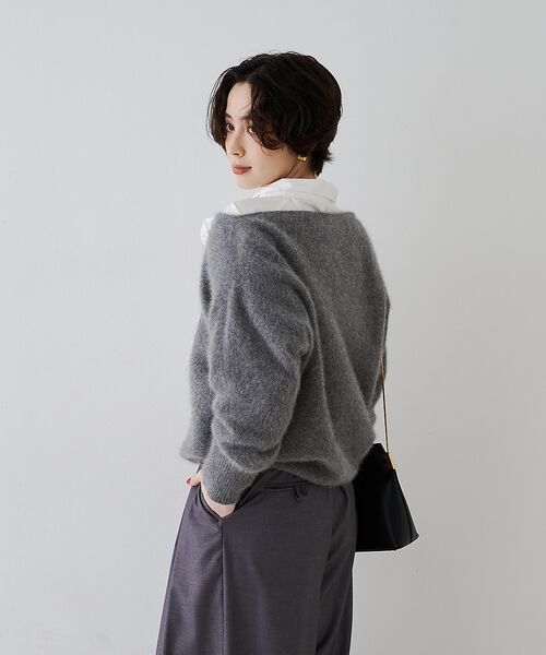 Rouge vif la cle / ルージュ・ヴィフ ラクレ シャツ・ブラウス | ボウタイリボンブラウス/ボリュームスリーブ/ストライプ【予約】 | 詳細8