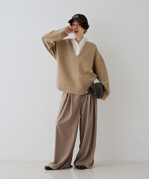 Rouge vif la cle / ルージュ・ヴィフ ラクレ ニット・セーター | レイヤード風シャツドッキングニットプルオーバー【予約】 | 詳細8