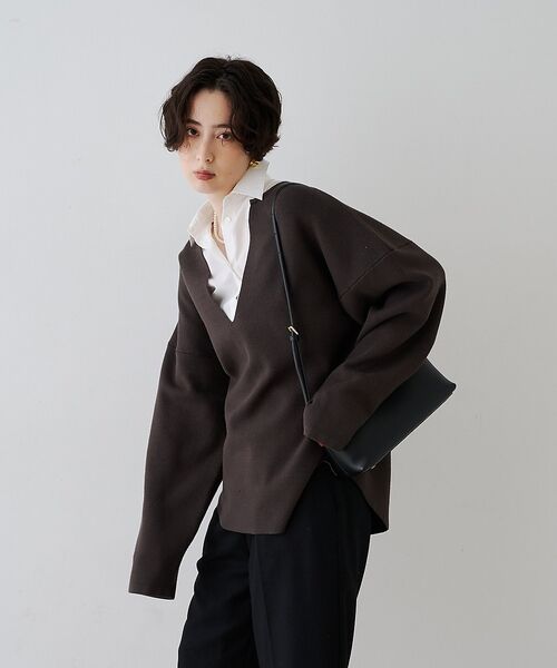 Rouge vif la cle / ルージュ・ヴィフ ラクレ ニット・セーター | レイヤード風シャツドッキングニットプルオーバー【予約】 | 詳細21