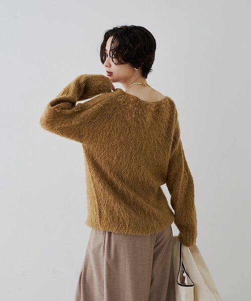 Rouge vif la cle / ルージュ・ヴィフ ラクレ ニット・セーター | モヘア混シャギーニットプルオーバー【予約】 | 詳細4