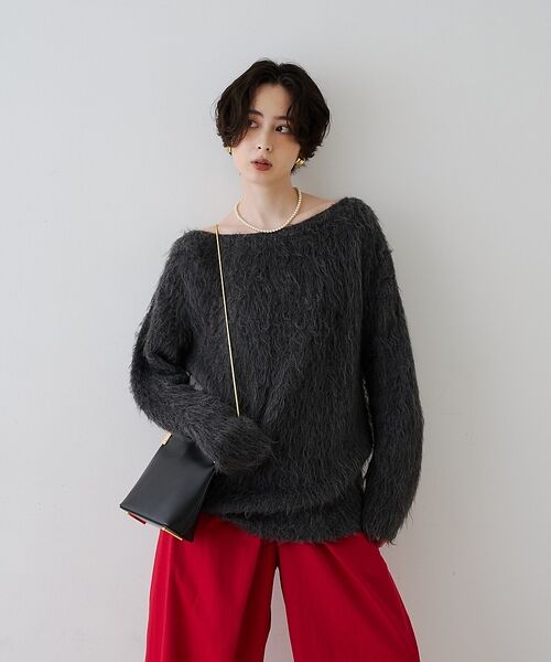 Rouge vif la cle / ルージュ・ヴィフ ラクレ ニット・セーター | モヘア混シャギーニットプルオーバー【予約】 | 詳細21