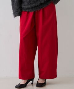 Rouge vif la cle / ルージュ・ヴィフ ラクレ パンツ | 【撥水加工】アシメトリーストレッチツイルタックコクーンパンツ【予約】