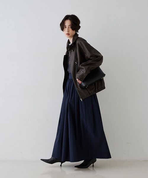 Rouge vif la cle / ルージュ・ヴィフ ラクレ ロング・マキシ丈スカート | タック＆ギャザーボリュームサイドスリットスカート【予約】 | 詳細30