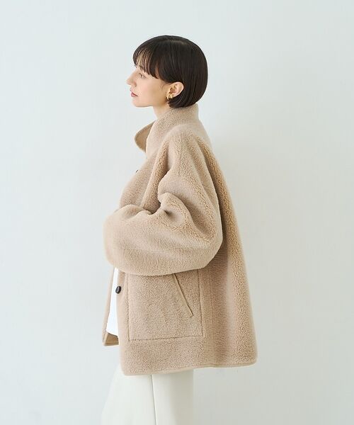 Rouge vif la cle / ルージュ・ヴィフ ラクレ その他アウター | 【2サイズ展開】2WAYスタンドカラースエードライクリバーシブルボアコート【予約 | 詳細3