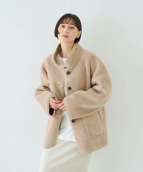 Rouge vif la cle / ルージュ・ヴィフ ラクレ その他アウター | 【2サイズ展開】2WAYスタンドカラースエードライクリバーシブルボアコート【予約 | 詳細4