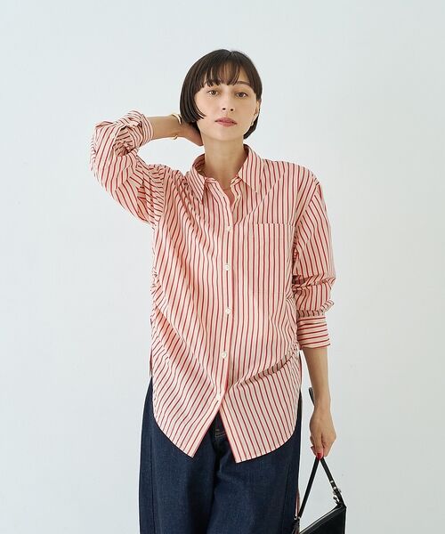 Rouge vif la cle / ルージュ・ヴィフ ラクレ シャツ・ブラウス | ストライプサイドドロストシャツ【予約】 | 詳細2