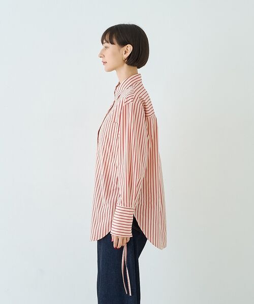 Rouge vif la cle / ルージュ・ヴィフ ラクレ シャツ・ブラウス | ストライプサイドドロストシャツ【予約】 | 詳細20
