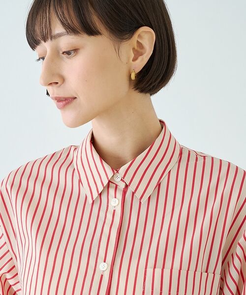 Rouge vif la cle / ルージュ・ヴィフ ラクレ シャツ・ブラウス | ストライプサイドドロストシャツ【予約】 | 詳細24